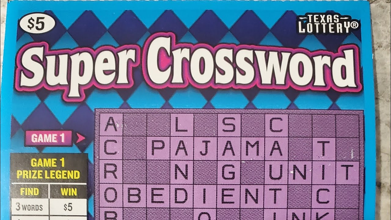 Super Crossword.  Texas lottery.  Will today be a winner?  Let's Try It!