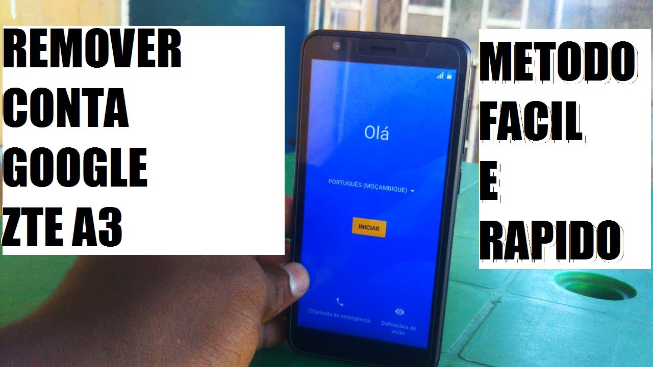 Como remover conta Google ZTE Blade A3 | How to remove google account ZTE Blade A3 | ZTE Blade A3