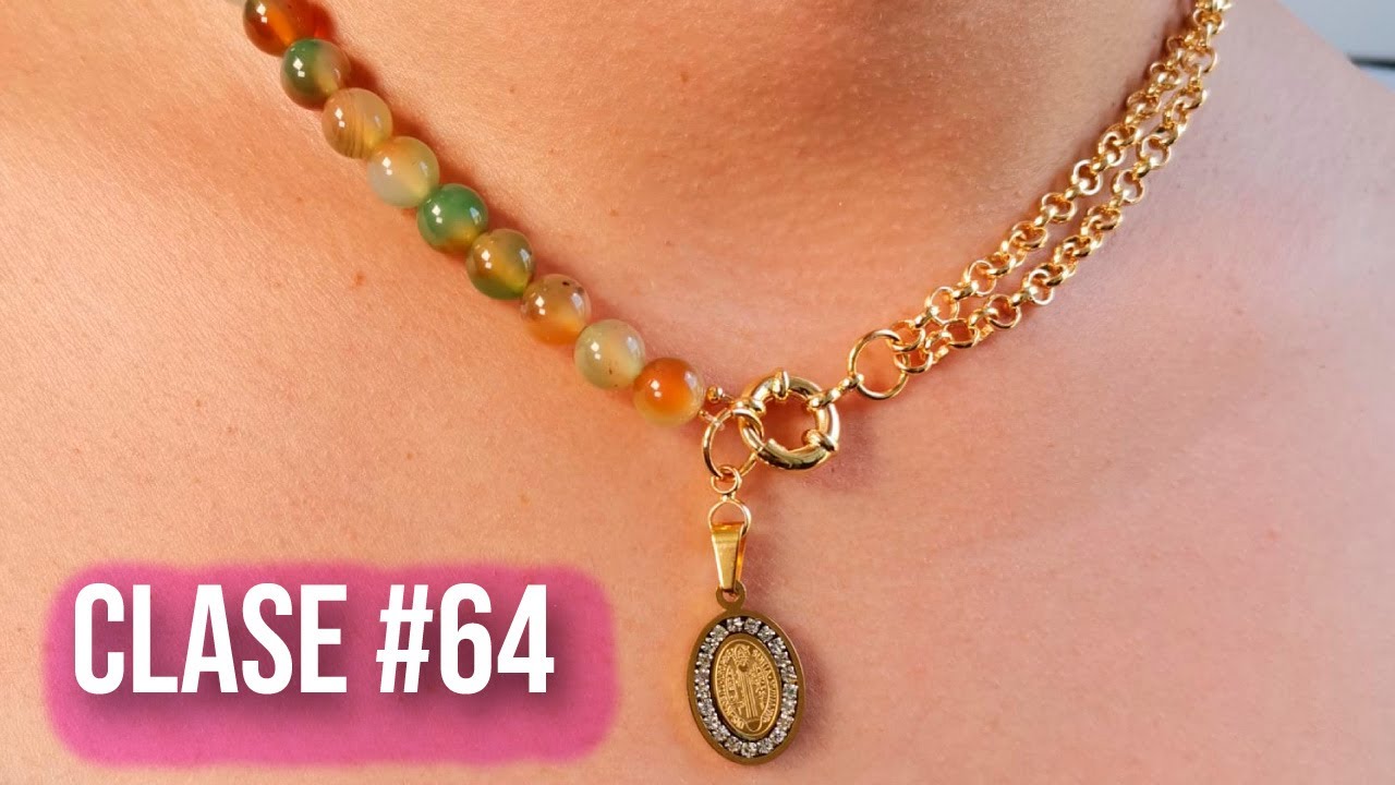 Clase #64: Collar de piedra natural y cadena