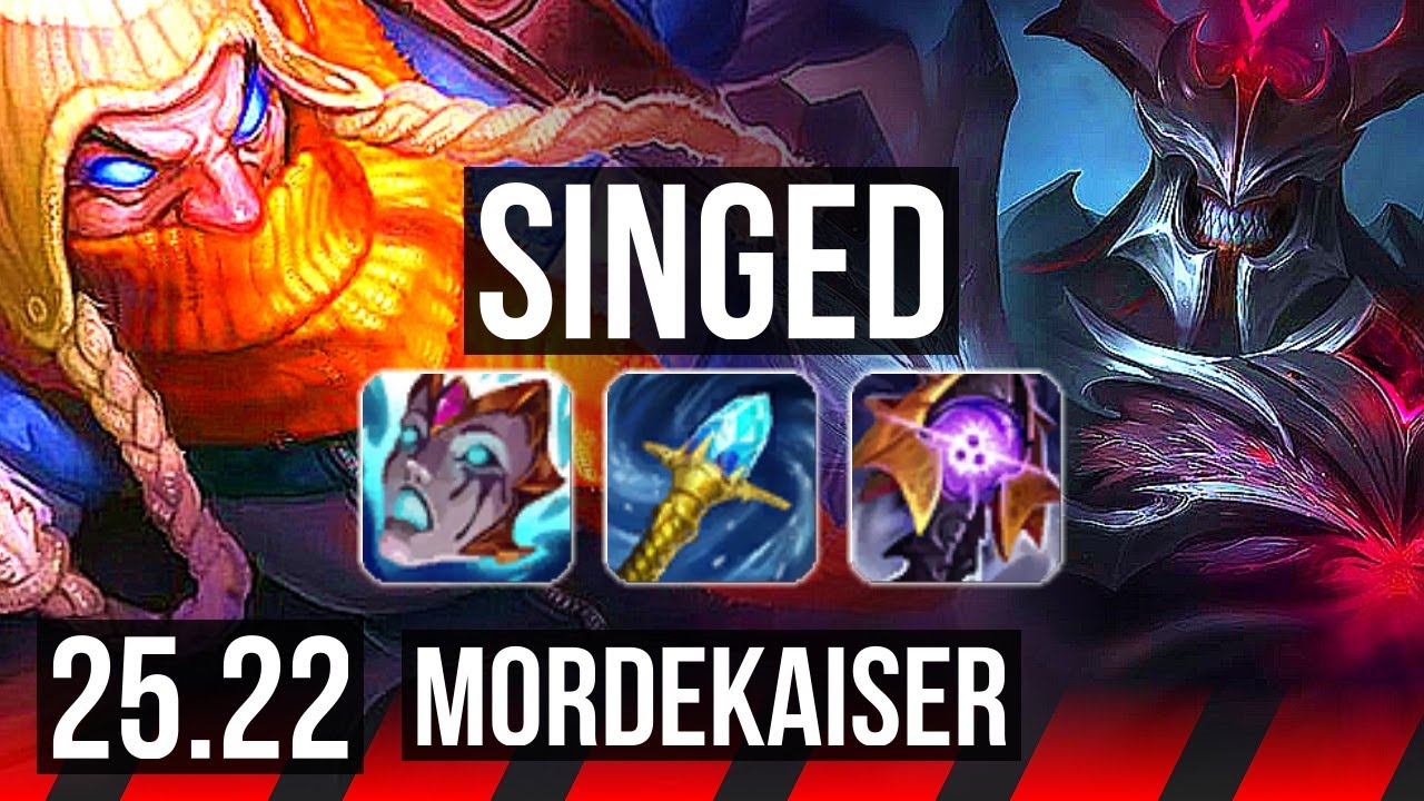 SINGED vs MORDEKAISER (TOP) | 42k DMG | EUW Master | 25.22