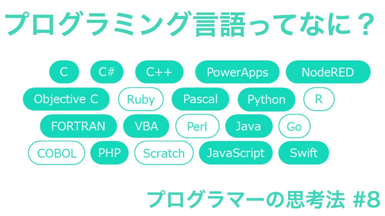 プログラマーの思考法＃８【プログラミング言語ってなに？】