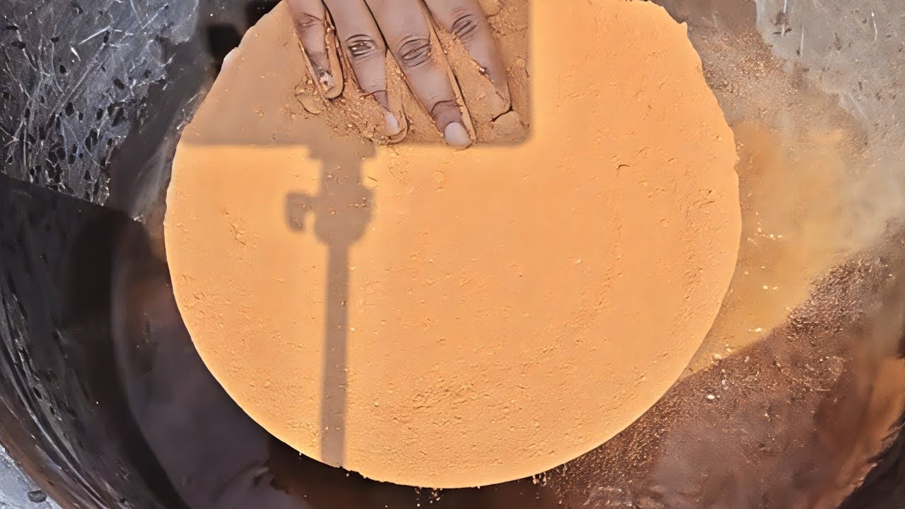 Orange colour mad crumbling soft crushing on water tub hand soft crushing 🤤💧✌️🌊💯🌊💧🤤🟤🟤