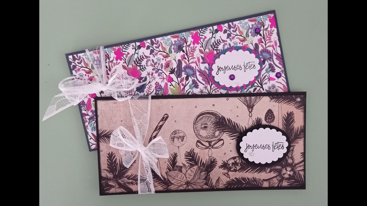 TUTO POCHETTE CARTE CADEAU #marcelinescrapcrea