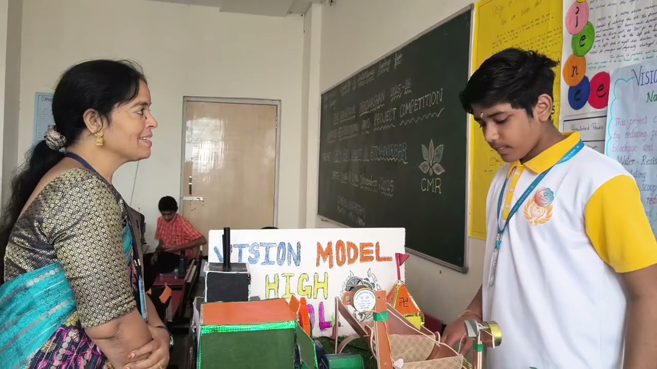 Vision Model High school participated in Inspire Manak District level exhibition 👏👏#school 