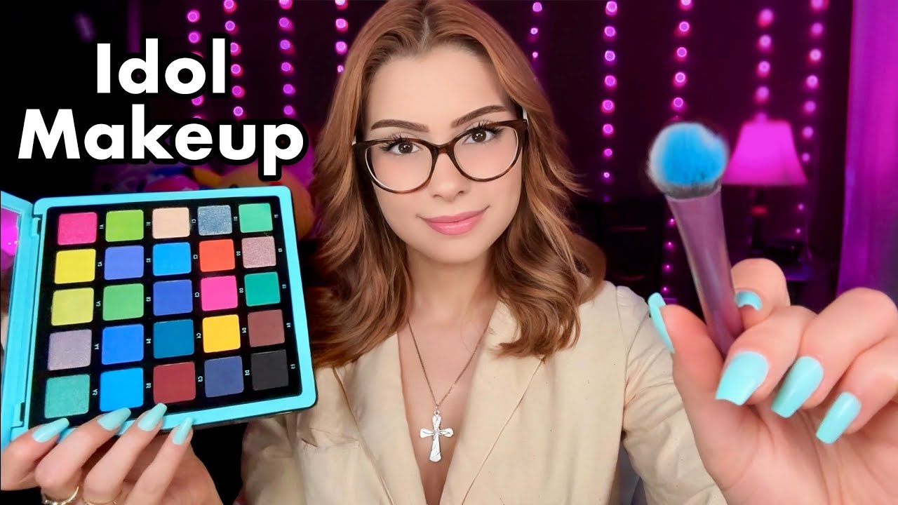 ASMR Doing Your Makeup (You're a K-Pop IDOL) 📷 Layered Sounds Personal Attention For SLEEP 😴