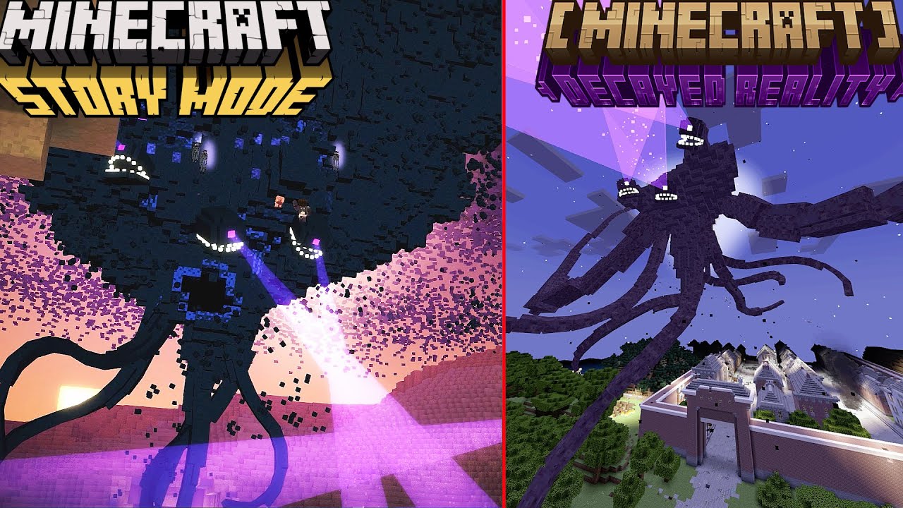 Minecraft Story Mode VS Decayed Reality Wither Storm Addon
