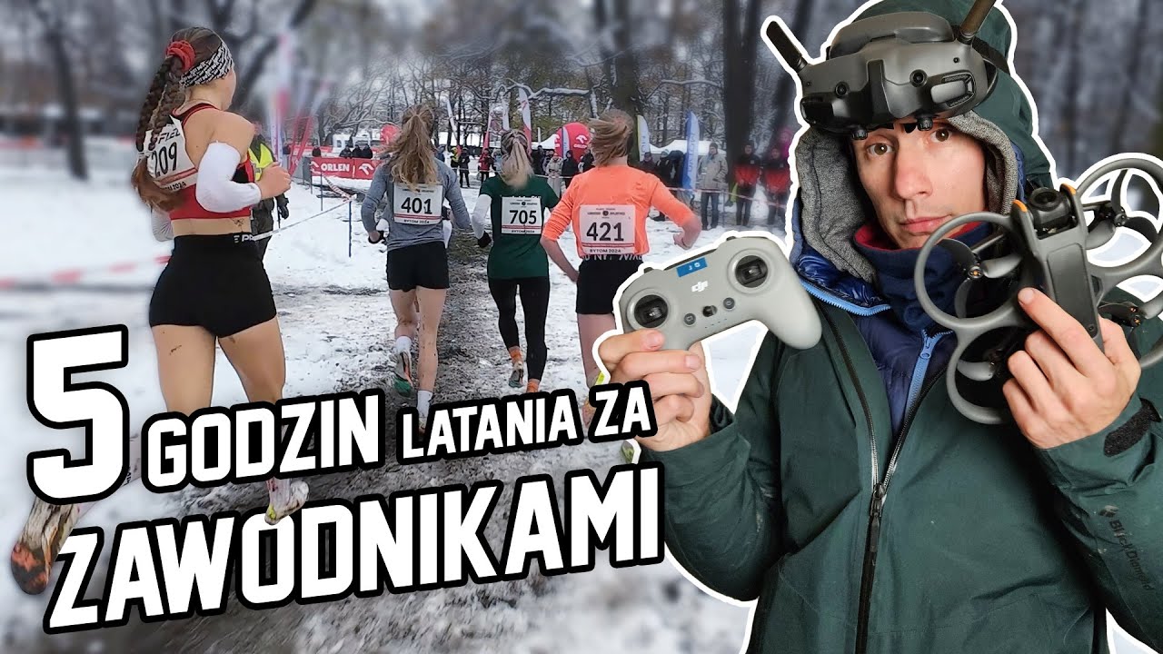 Latałem dronem na MISTRZOSTWACH POLSKI w biegach przełajowych. Transmisja LIVE
