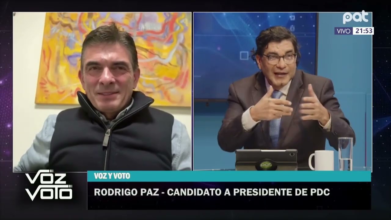 Entrevistado Rodrigo Paz, candidato presidencial