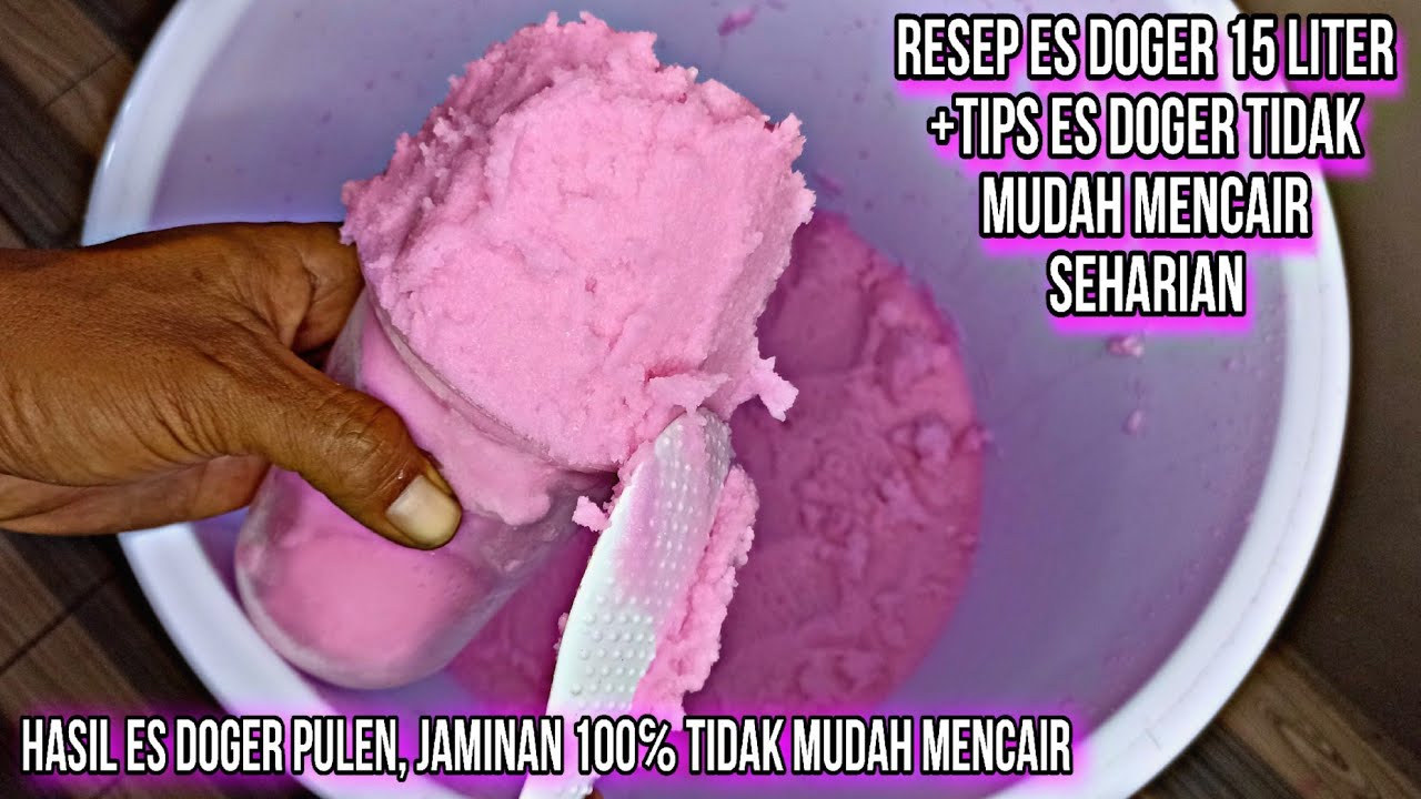 COBA PAKAI CARA INI ‼️ JAMINAN ES DOGER TIDAK MENCAIR SEHARIAN || RESEP ES DOGER 15 LITER
