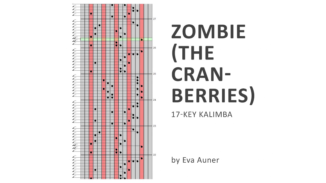 [kalimba tabs] Zombie by The Cranberries – 17-key kalimba – Eva Auner