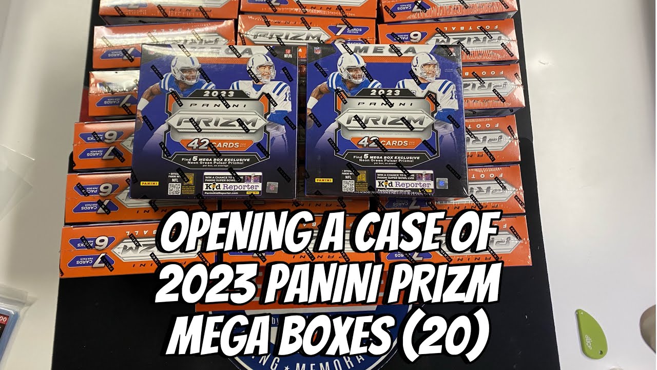 Opening a case of 2023 Panini Prizm Mega Football (20 Boxes) (Unboxing and Review) Chasing autos