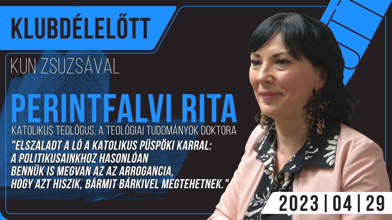 "Magyarország mély erkölcsi válságban van, azt gondolom, ezért jött Ferenc pápa." - Perintfalvi Rita
