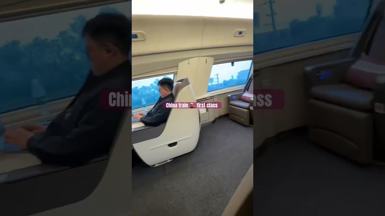 China bullet train first class look like ❤️#china #chinatravel #chinatown #chinanews #chinese #china