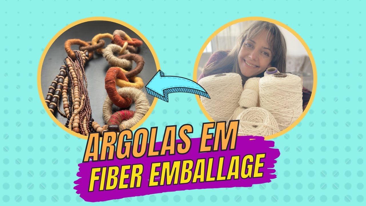 Como fazer argolas de Fiber Emballage | Macramê