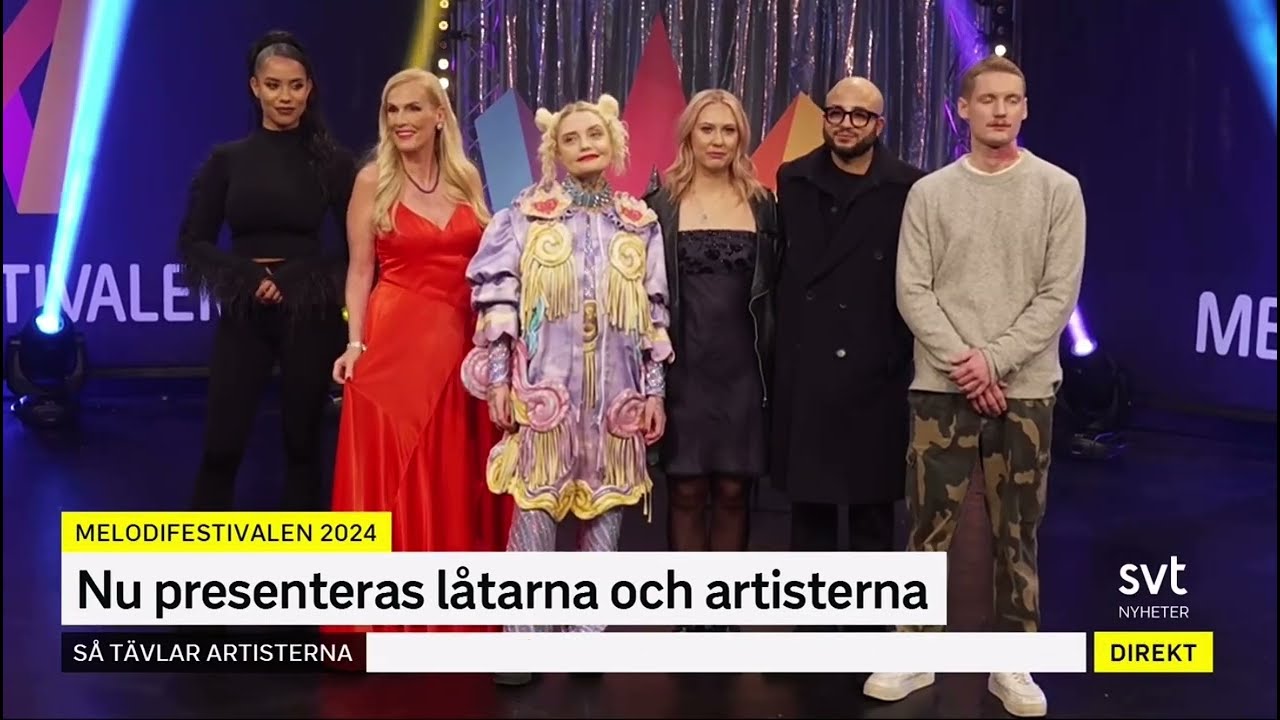 All of the artists who will compete in Melodifestivalen 2024