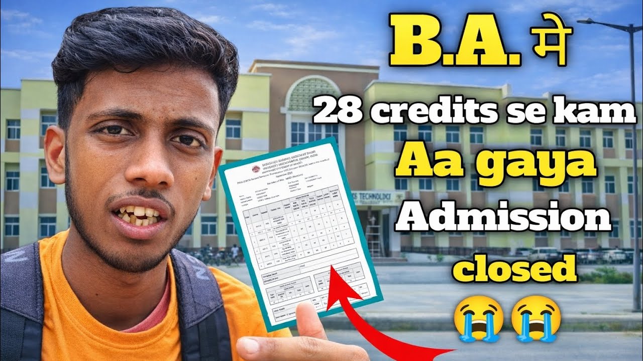 Day 82/100 - B.A me 28 credits se kam aagaya ab addmission nahi ho payega 😭