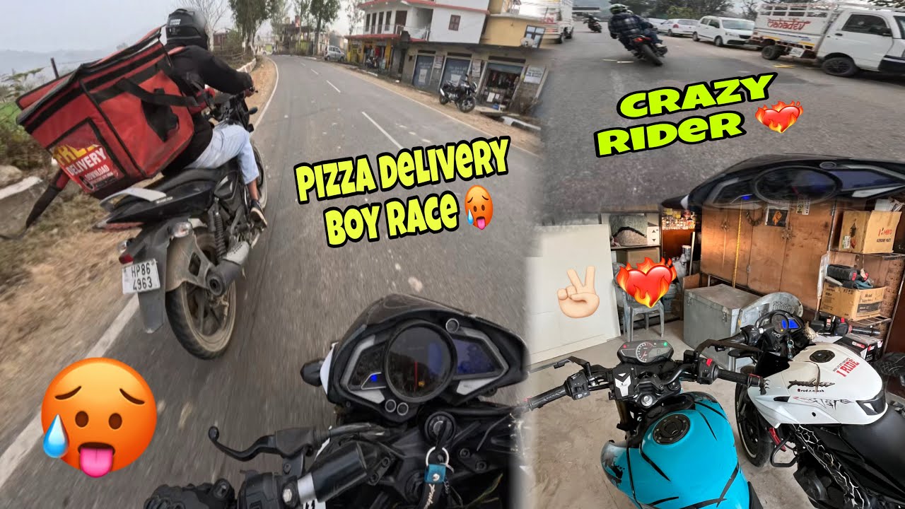 *Crazy Pizza Boy 😂 - Speed Demon 🥵 - Bike Stunt ❤️‍🔥*