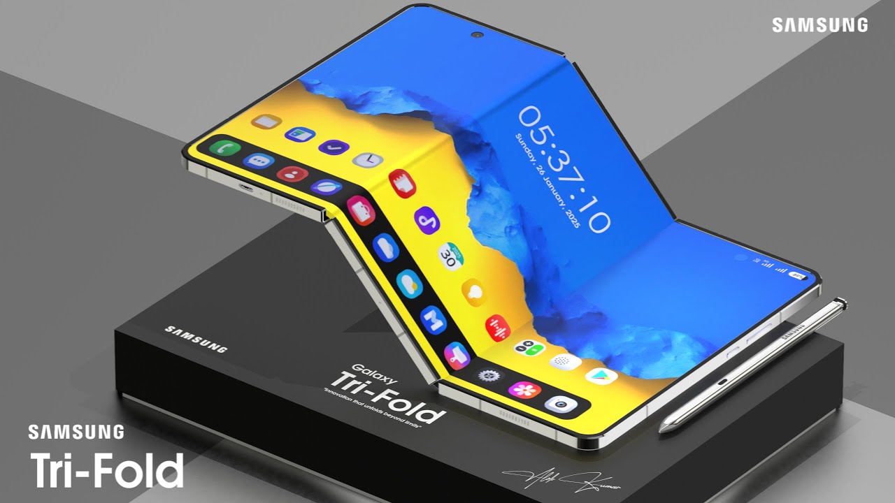 Samsung Tri-Fold Phone - 6G, 320MP Camera,Snapdragon 8 Gen 4,5300mAh Battery//Samsung Triple Fold