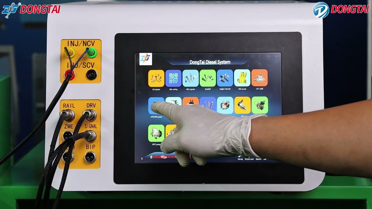 DONGTAI Testing HP5 Pump by CRS590 Tester on 12PSB Diesel Injection Pump Test Bench