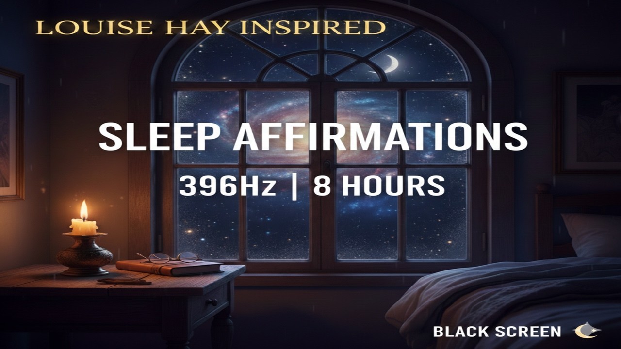 Louise Hay Inspired Sleep Affirmations | 8 Hours Self-Love (396Hz Black Screen)