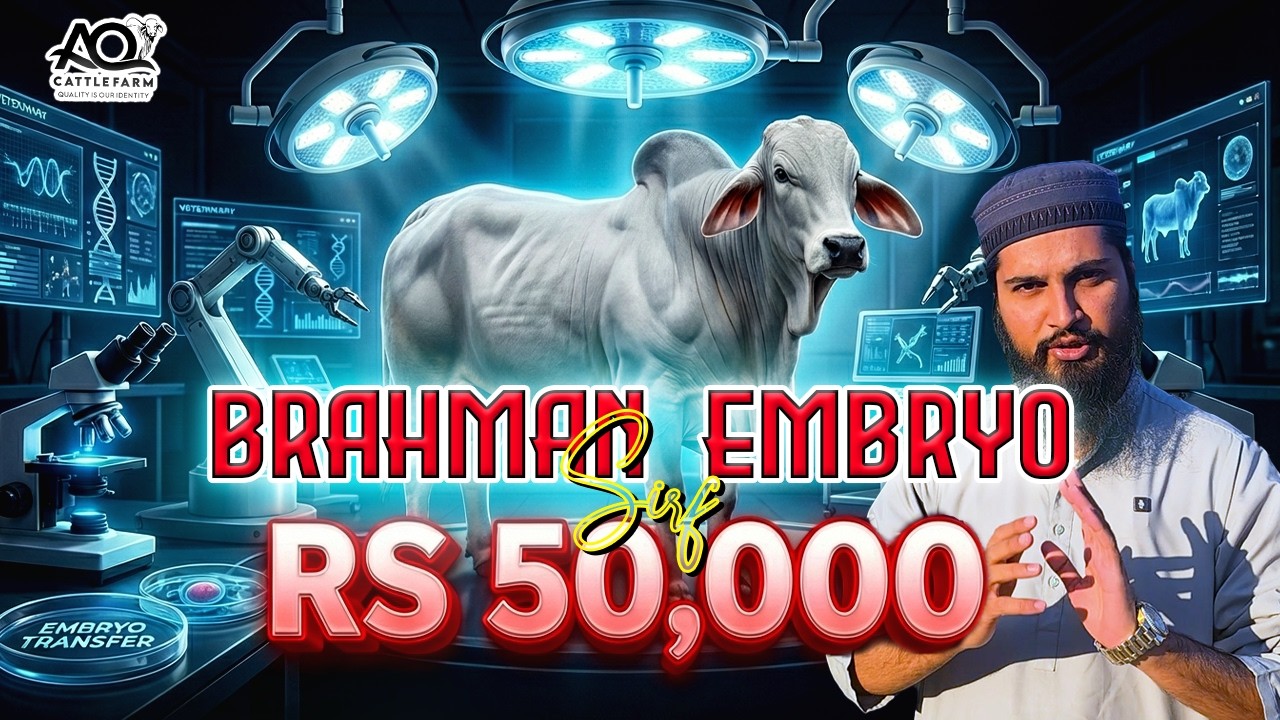 Pakistan Main Pehli Baar &mdash; Brahman Embryo Rs.50K | AQ Cattle Farm