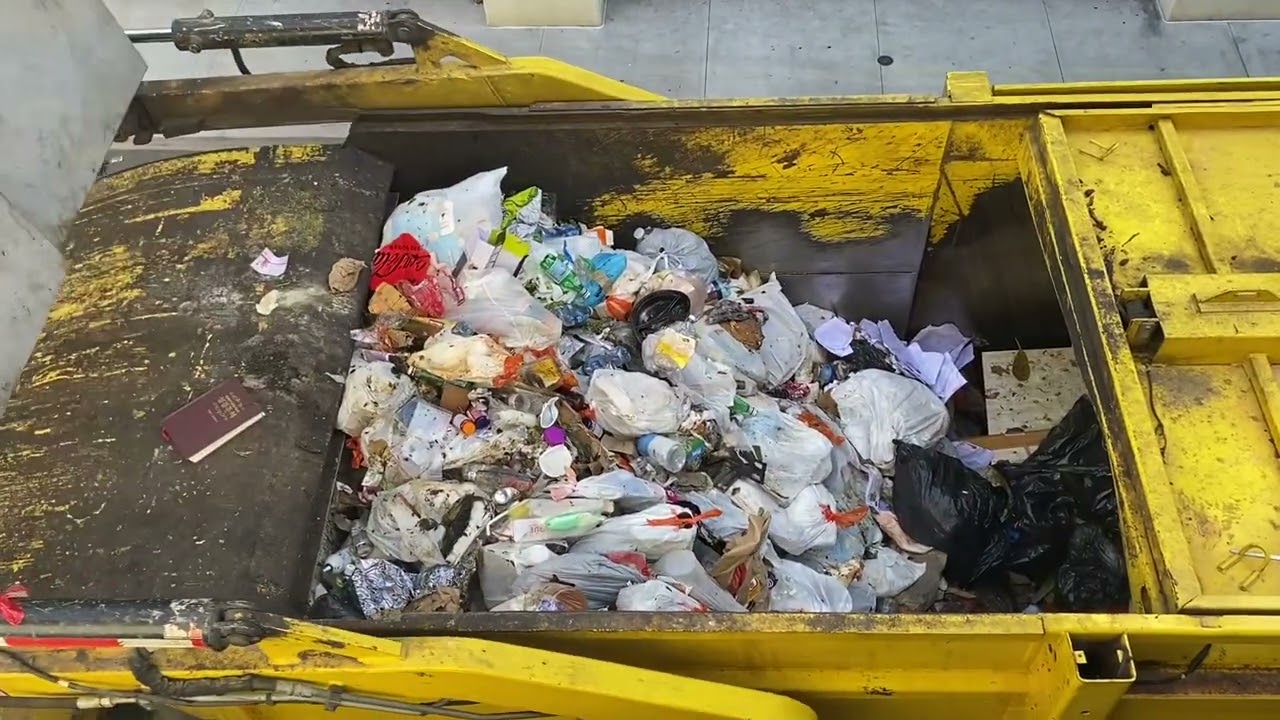 Aerial Hopper View of EZ-Pack Hercules Trash Compactor