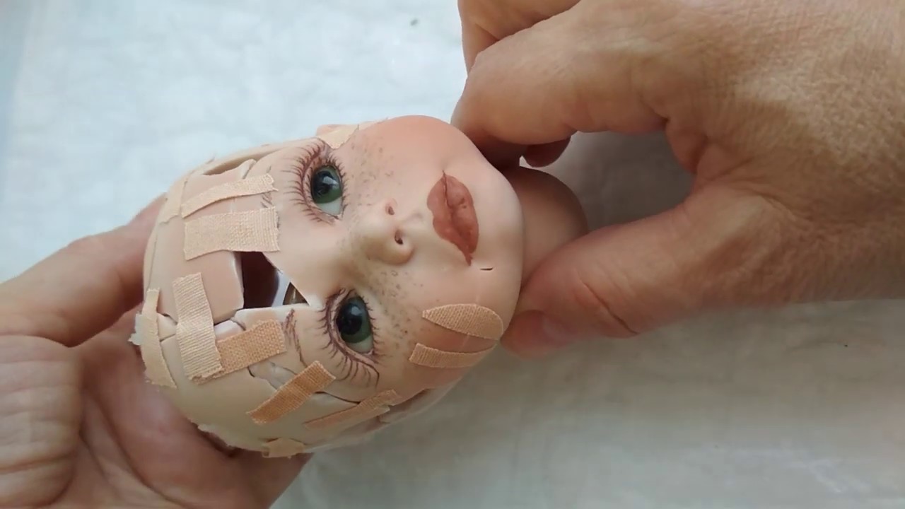 РЕСТАВРАЦИЯ РЕДКОЙ ФАРФОРОВОЙ КУКЛЫ 1 ЧАСТЬ  PORCELAIN DOLL RESTORATION