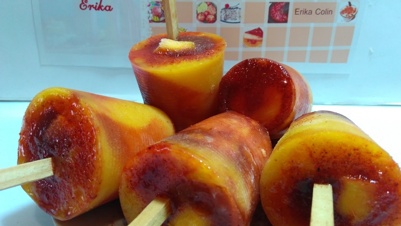 PALETAS DE MANGO (MANGONADAS) CON CHAMOY Y MIGUELITO