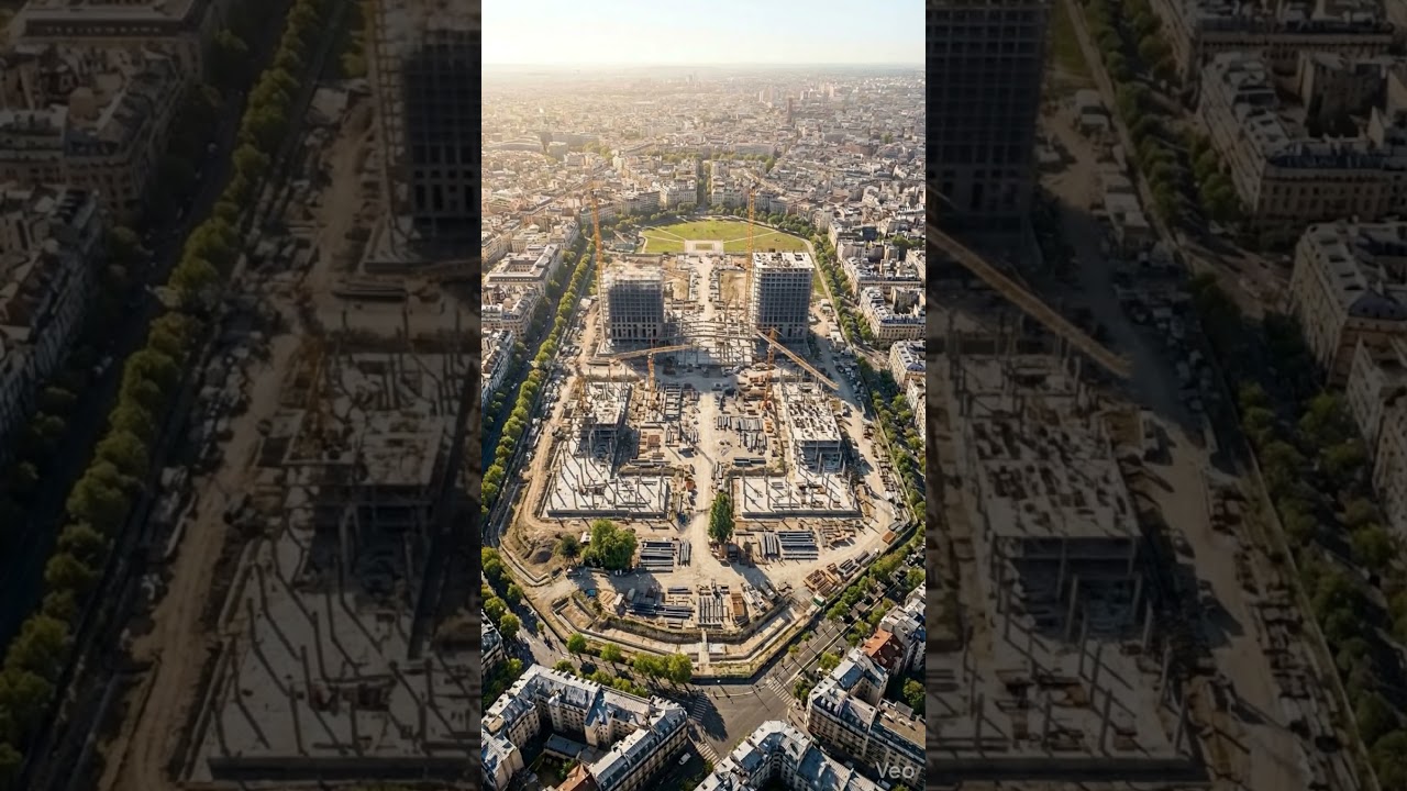 AI time-lapse: Grand European Parliament Government Complex