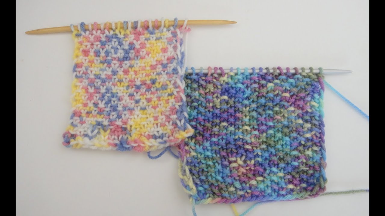 60. Teje Conmigo dos puntadas para estambre multicolor