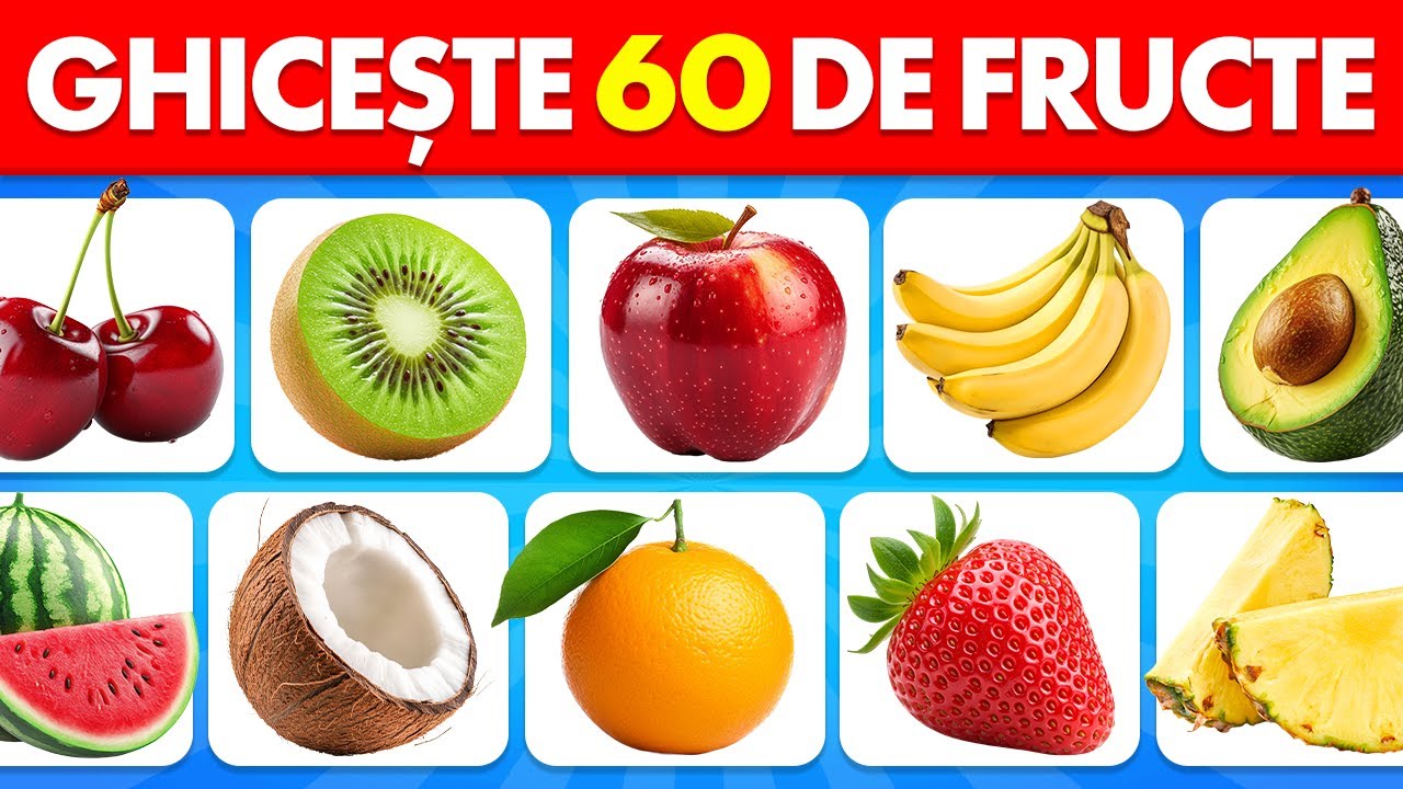 Ghicește Fructul În 3 Secunde 🍓🍌🥝 | Ușor, Mediu, Greu, Imposibil