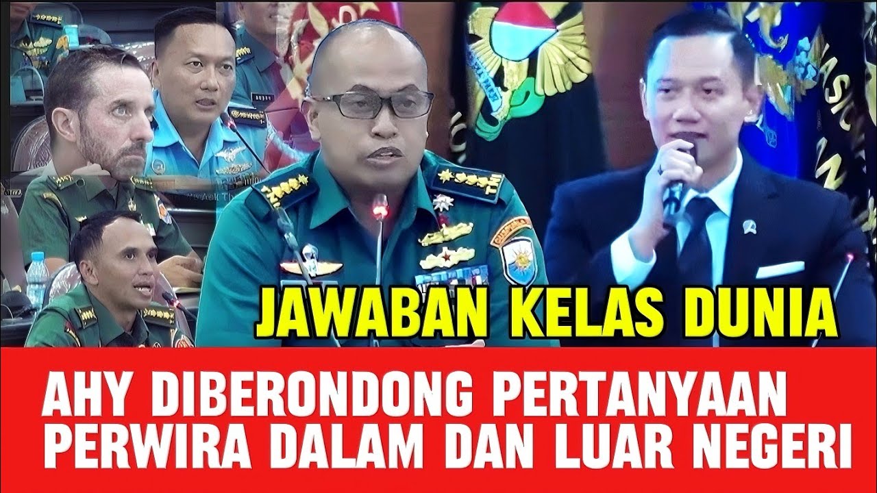 MOMEN AHY DIBERONDONG PERTANYAAN PERWIRA TINGGI DALAM DAN LUAR NEGERI. #ahy #infrastruktur #perwira.