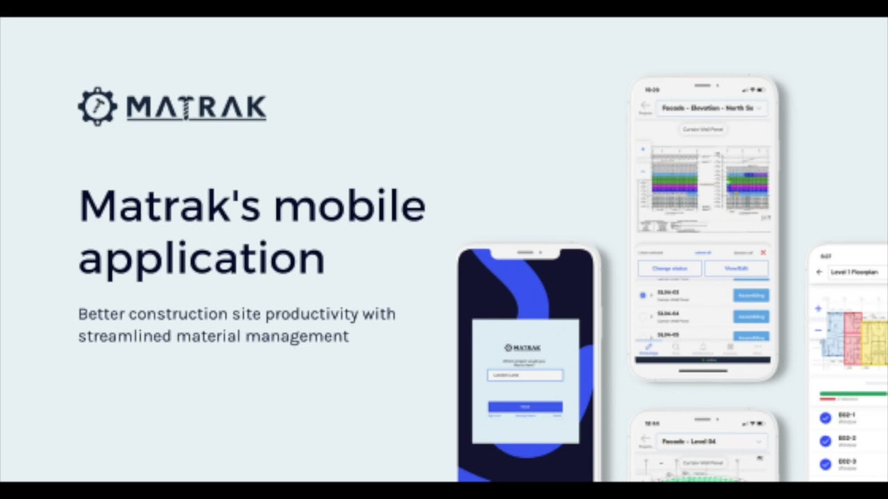 Matrak's mobile application: Material tracking for better construction site productivity