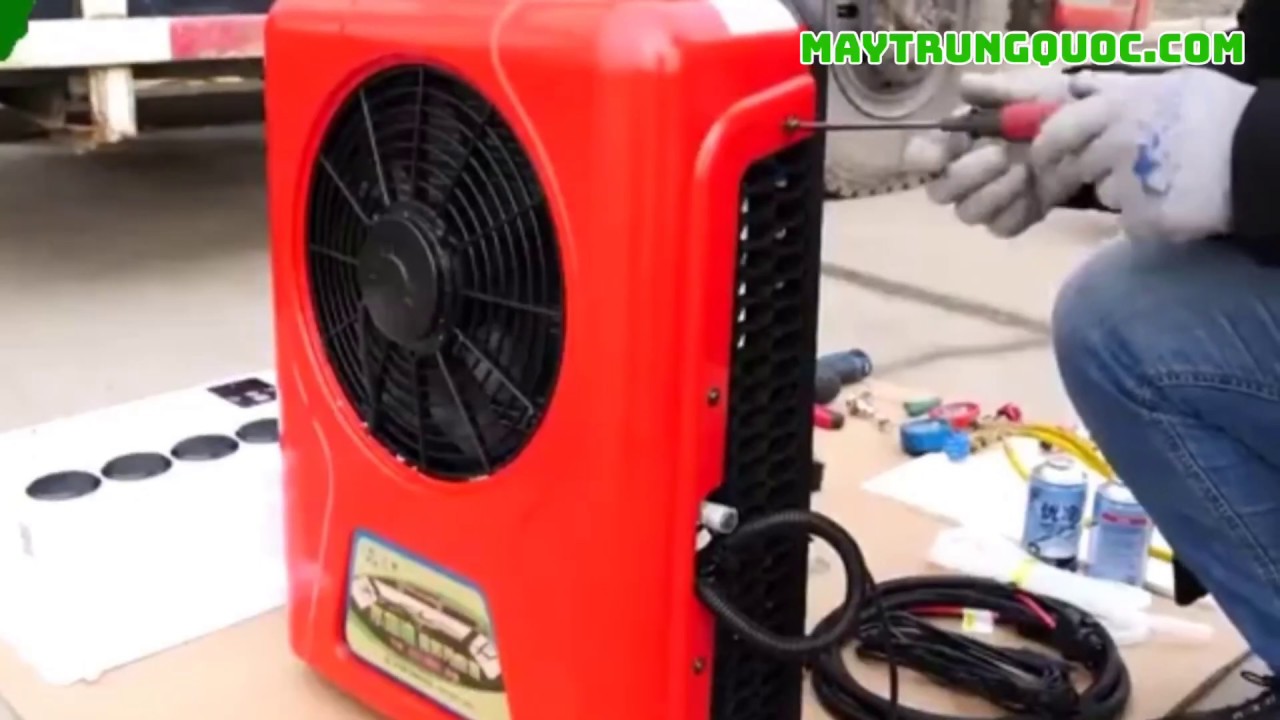 Máy Lạnh, Điều Hoà Chạy Bình Ác Quy 12V-24V Cho Xe Tải, Xe Kéo, Máy Công Trình, Độ Thêm Điều Hoà