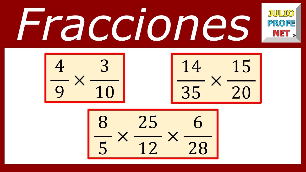 Multiplicación de números fraccionarios #julioprofe