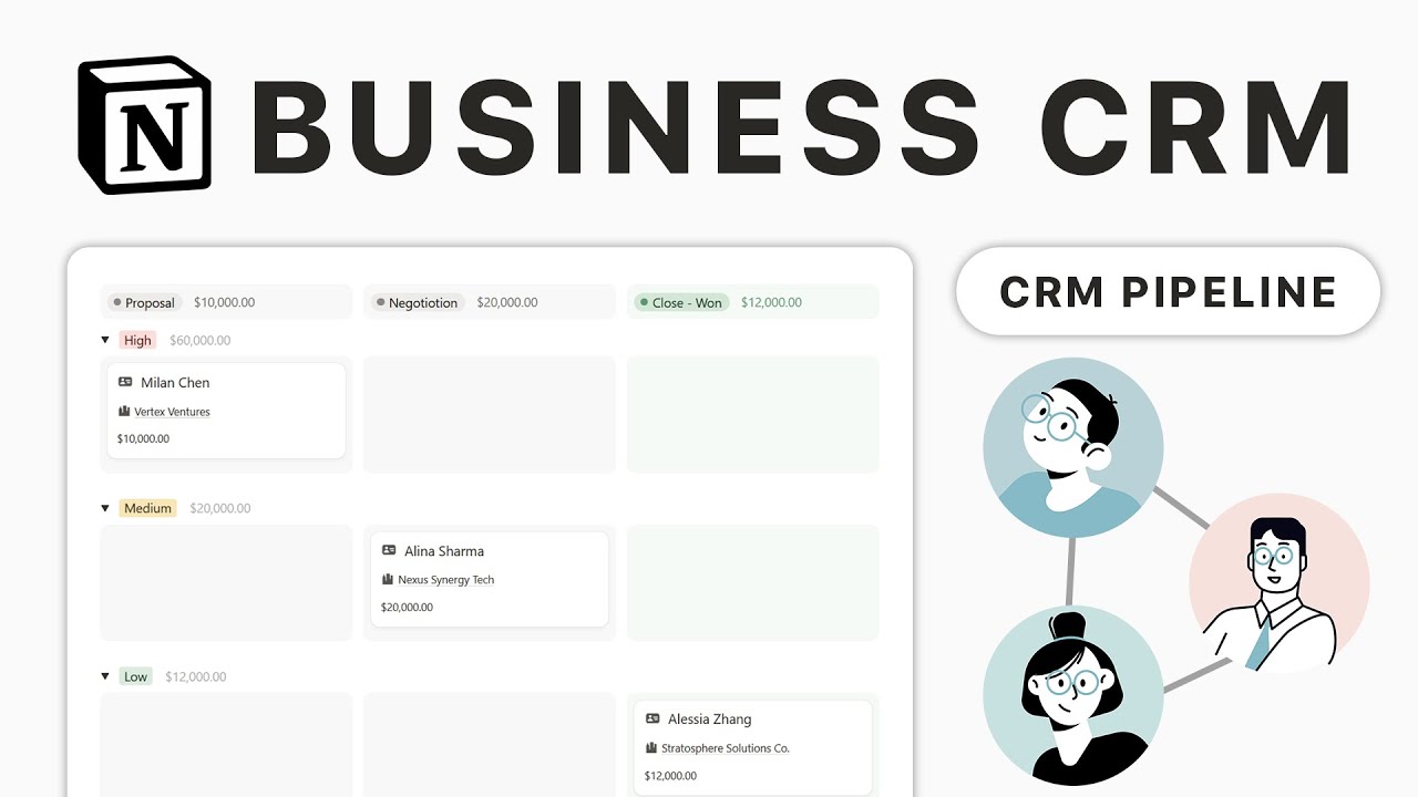 How to use Notion CRM System and Sales Pipeline to Track Clients, Deals & Follow-Ups