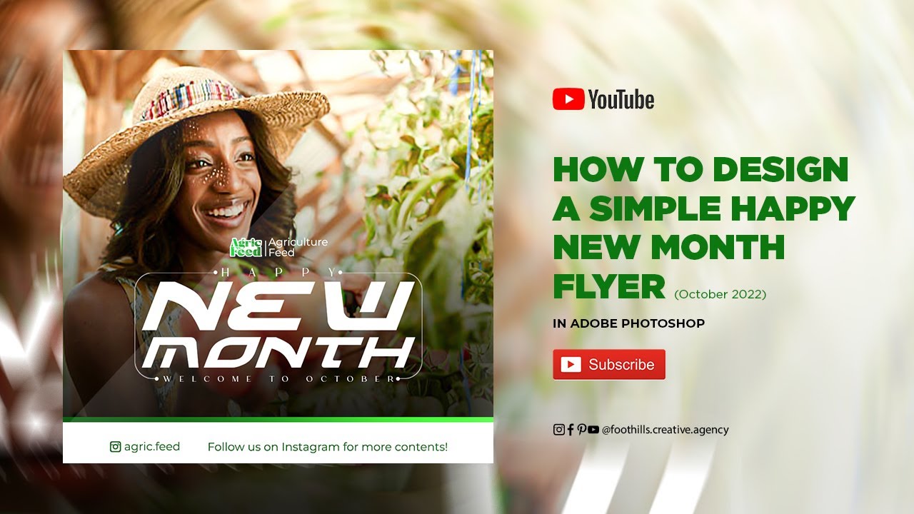 How to design a simple Happy New Month flyer (Adobe photoshop)