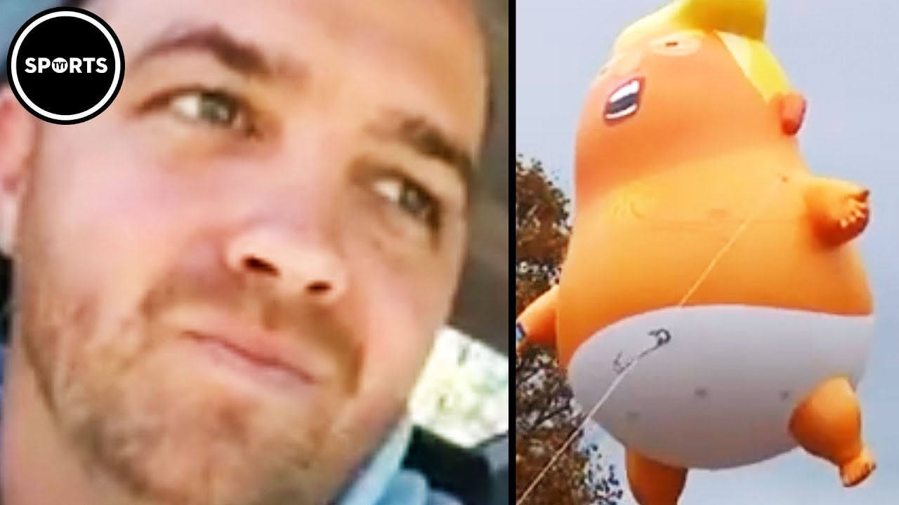 MAGA Snowflake Gets TRIGGERED By Baby Trump Balloon
