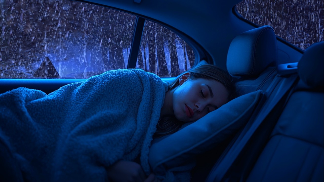 Cozy Rainy Night in the Car 🌧️ Soothing Thunder Sounds for Instant Deep Sleep