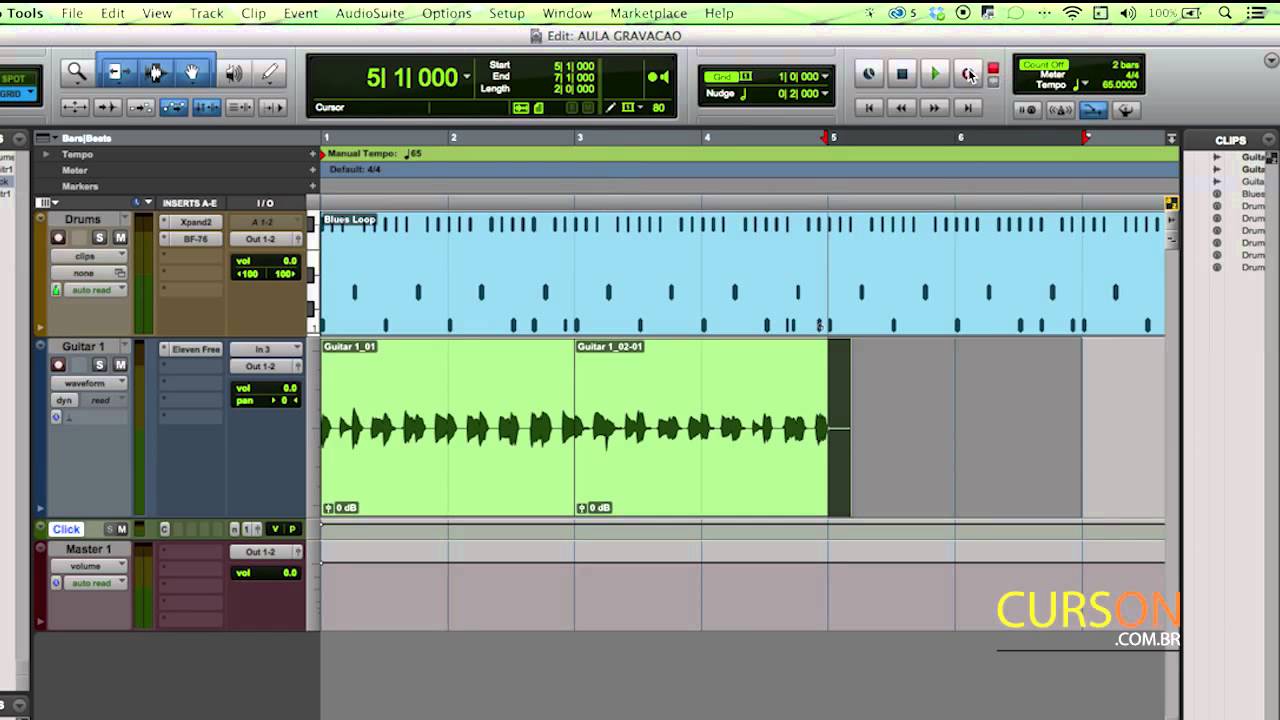 Pro Tools - Parte 2 - Gravação, montagem quick punch e loop