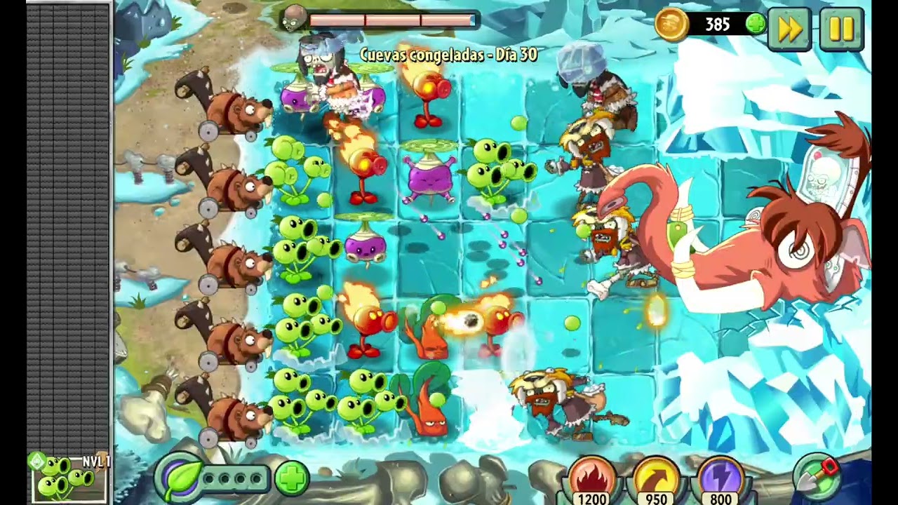 DERROTAMOS AL BOSS *DOCTOR ZOMBI* *MAMUT* EN CUEVAS CONGELADAS 🥶 DIA 30 [PLANTAS vs ZOMBIES 2 ]
