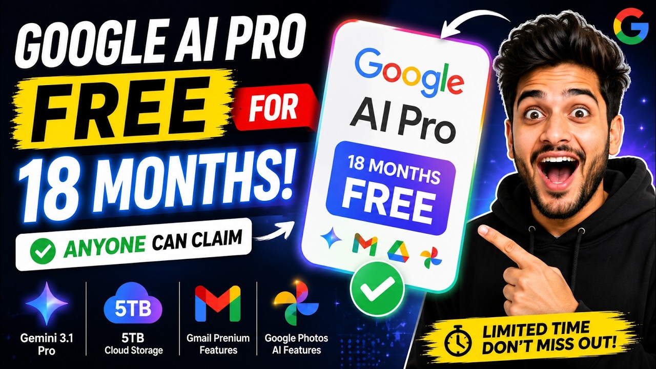 How to Get Google AI Pro FREE for 18 Months (Anyone Can Claim)