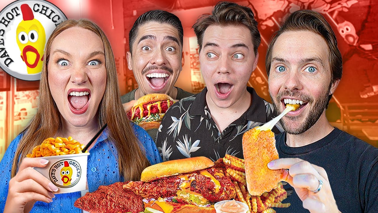Tasting DAVE’S HOT CHICKEN For The First Time!!! The ENTIRE Menu!