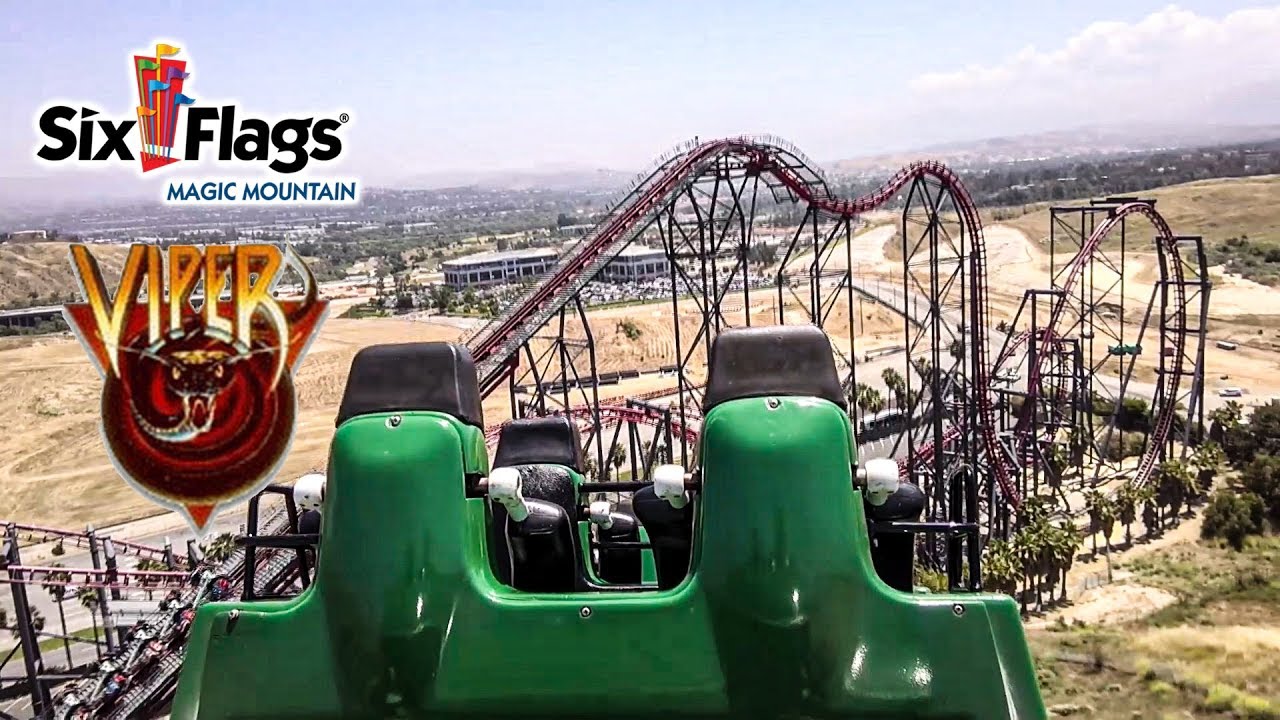 2019 Viper Roller Coaster On Ride HD POV Six Flags Magic Mountain
