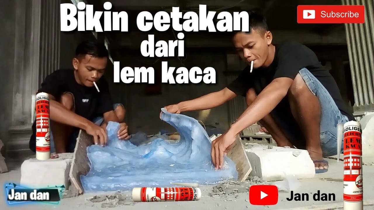 Cara membuat cetakan ornamen dari lem kaca /silikon tabung.