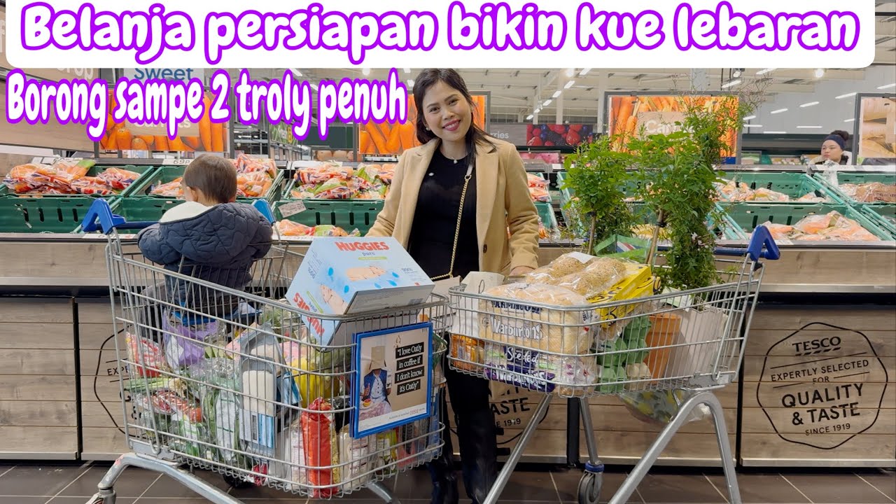BELANJA PERSIAPAN BUAT KUE LEBARAN || BORONG SAMPE 2 TROLY PENUH