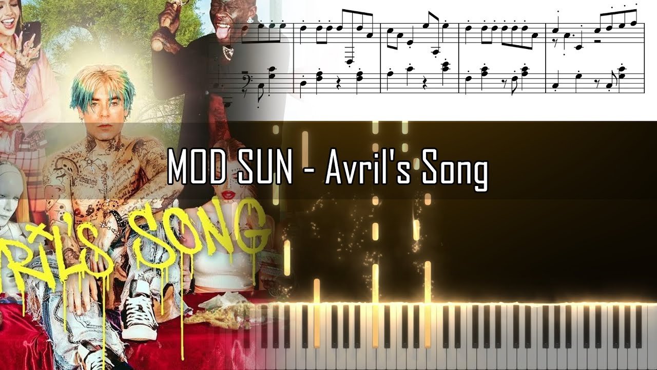 MOD SUN - Avril's Song - Piano Tutorial - Free download sheet music and MIDI