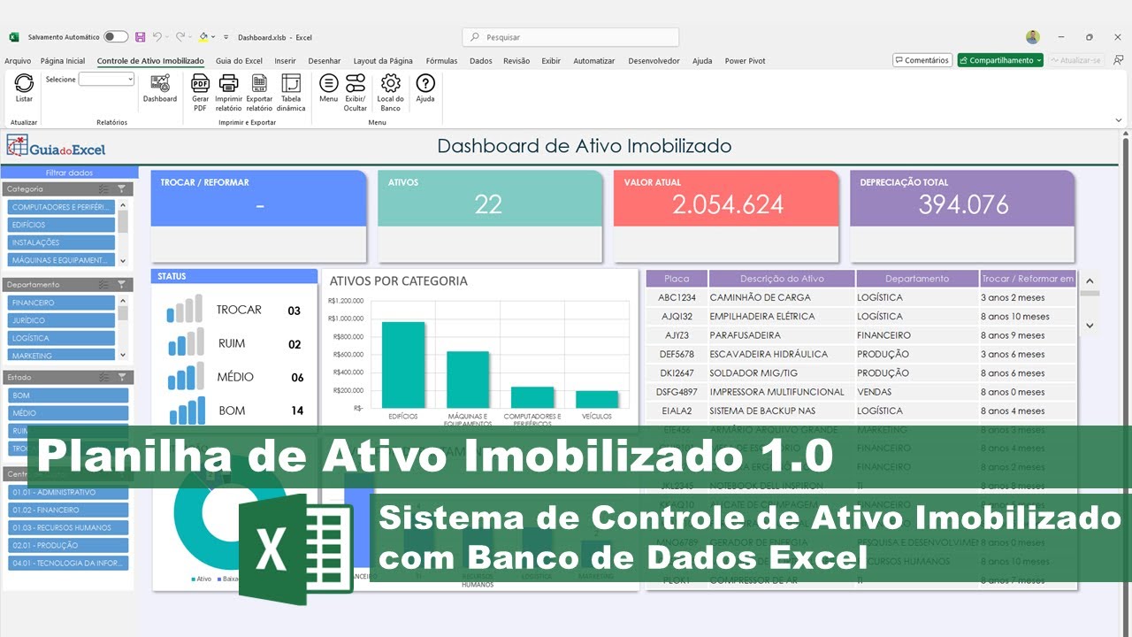 [Excel] Planilha de Ativo Imobilizado BD 1.0