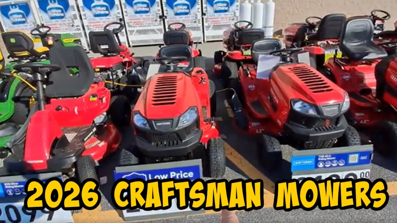 The CraftsmanRiding Mower line up at Lowes in 2026