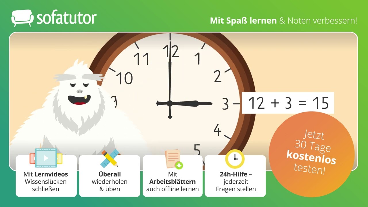 Die Uhr lesen lernen für Kinder – Stundenzeiger & Minutenzeiger einfach erklärt